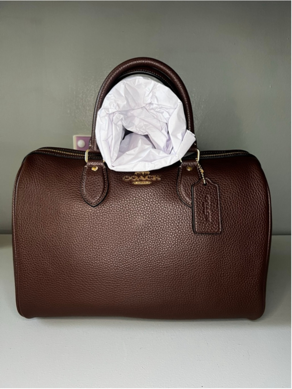 Coach Rowan Large Satchel Bag in Maple